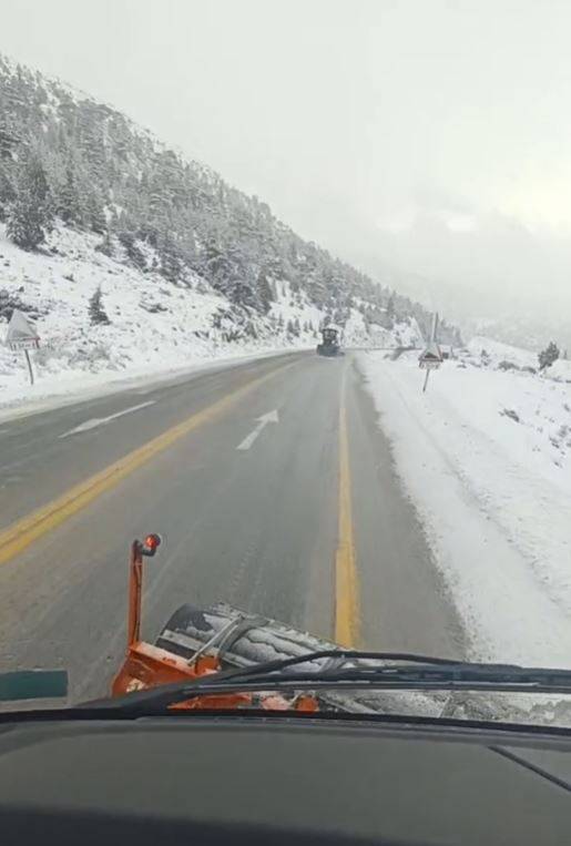 Ufukta tüm Konya için kar yağışı görüldü 2